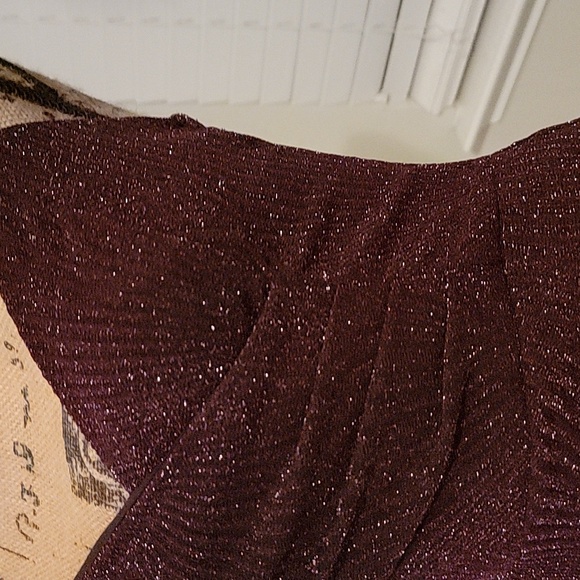 Trixxi Medium Party Dress. Burgundy Shine. - Picture 9 of 13